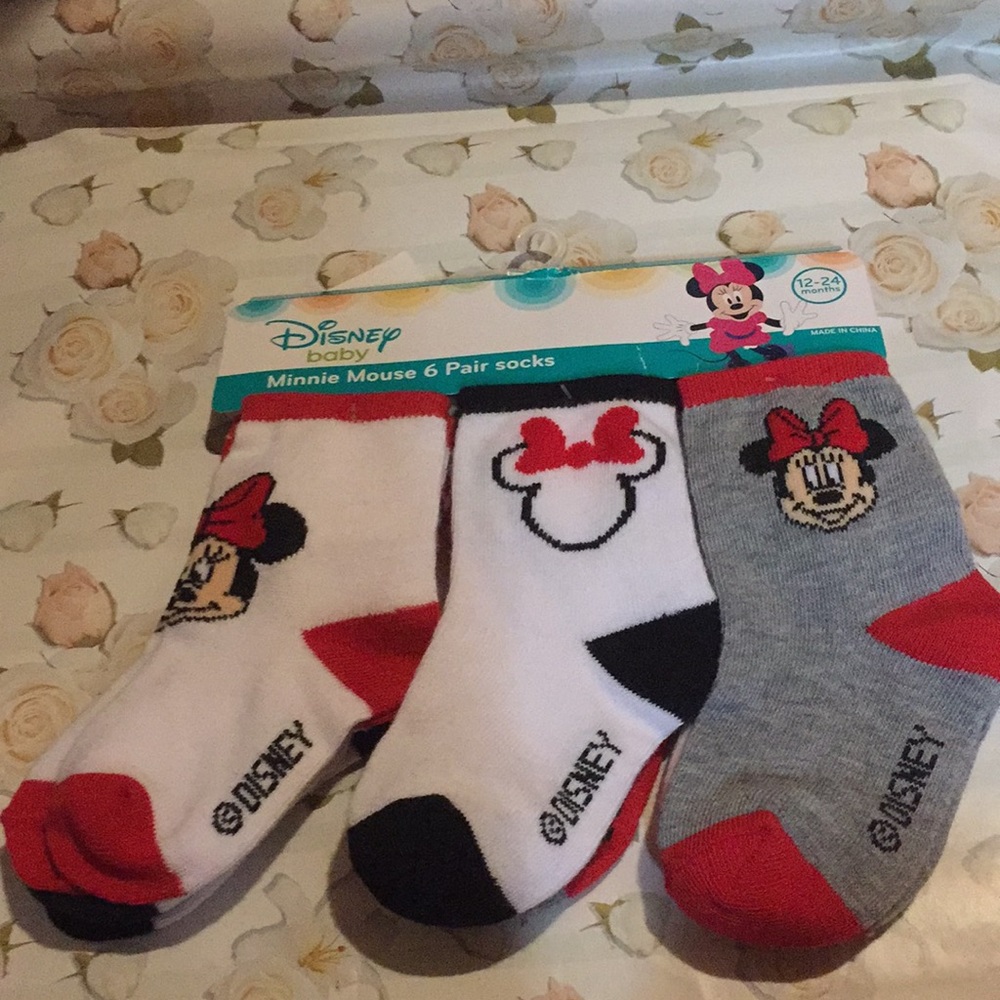 Disney's Minnie Mouse Baby Girl Low-Cut Socks